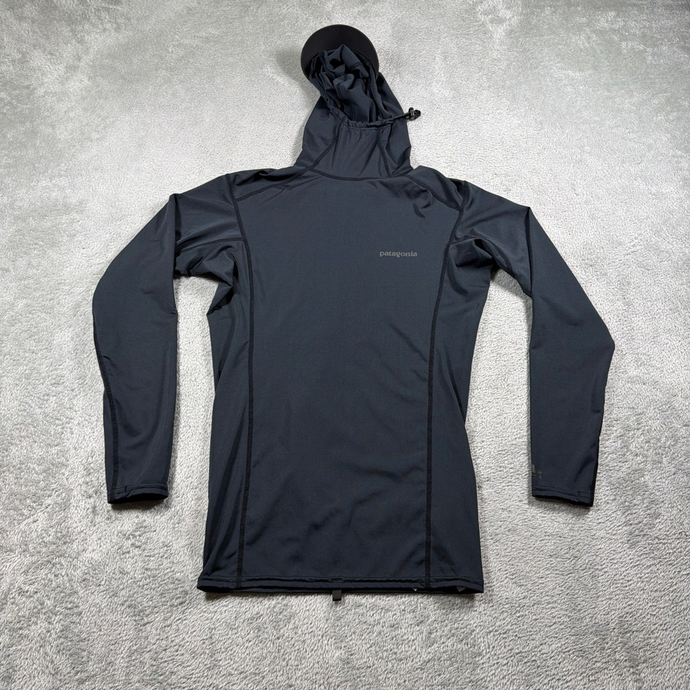 Patagonia RO Surf Hoody Mens Small Black Rashguard UPF 81651